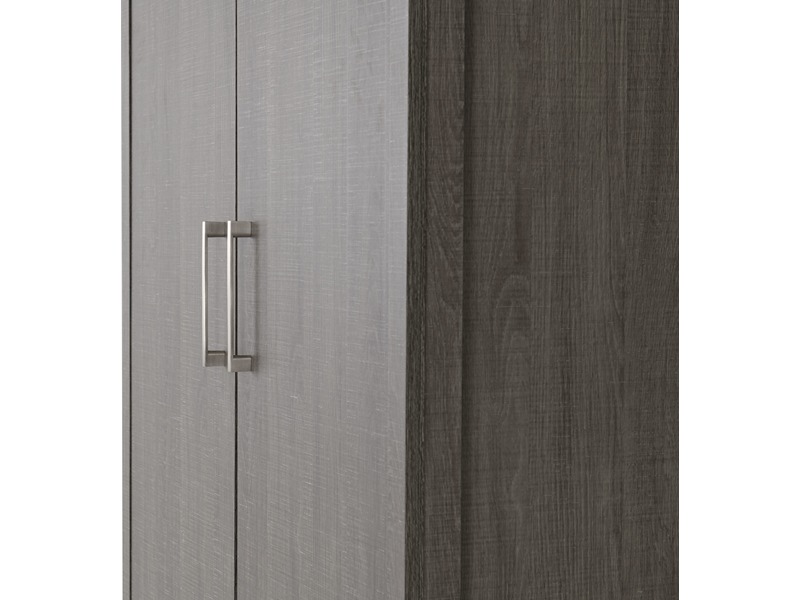 Lisbon 2 Door Wardrobe - Black Wood Grain