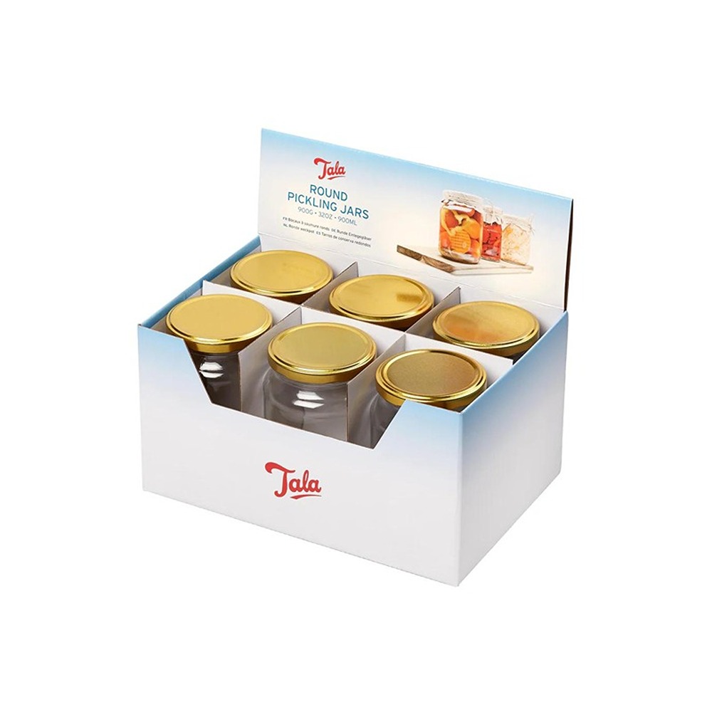 Tala Round Pickling Jar Gold Screw Lid