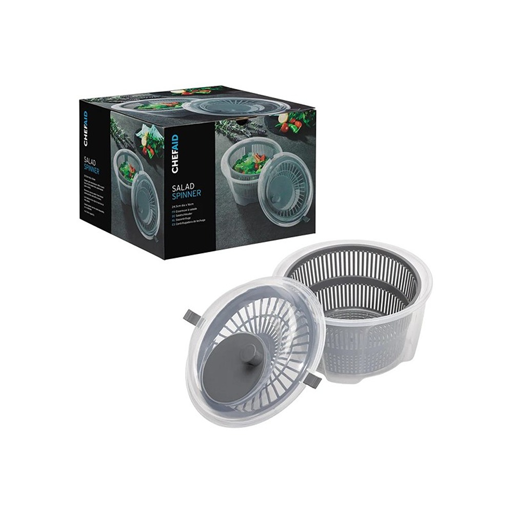 Chef Aid Salad Spinner - 24.5cm dia x 16cm height
