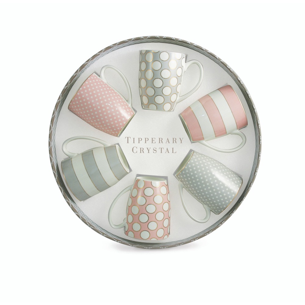 Set 6 Mugs Spots & Stripes Party Pack