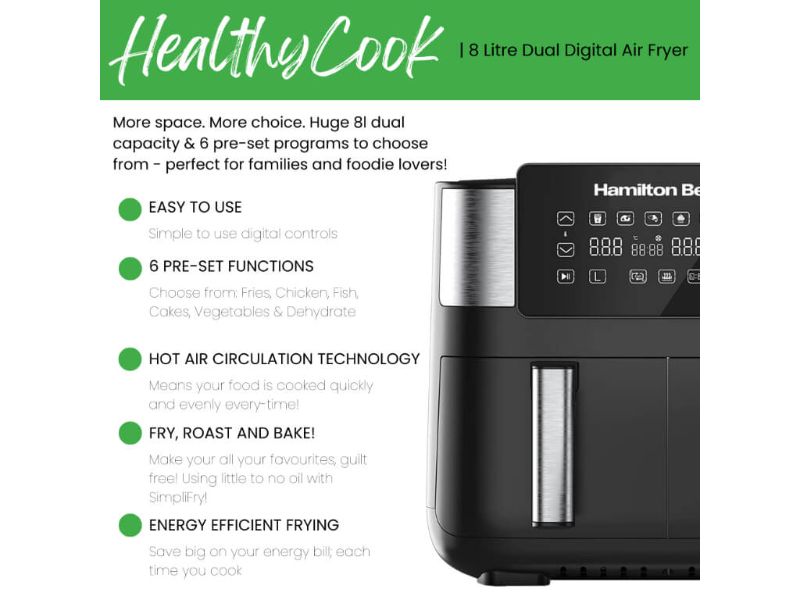 Hamilton Beach Healthy Cook Dual Air Fryer