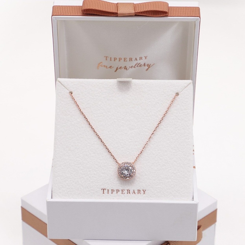 Rose Simple CZ Pendant