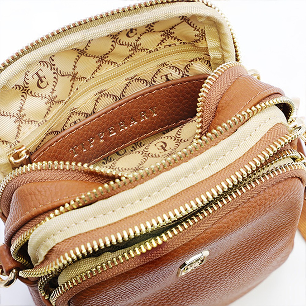 Tipperary Crystal Naples Mini Cross Body Bag Tan