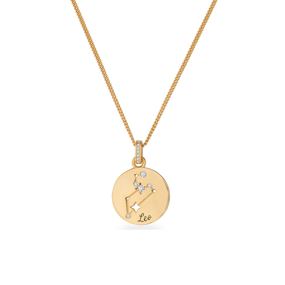 Tipperary Crystal Zodiac Gold Pendant Leo