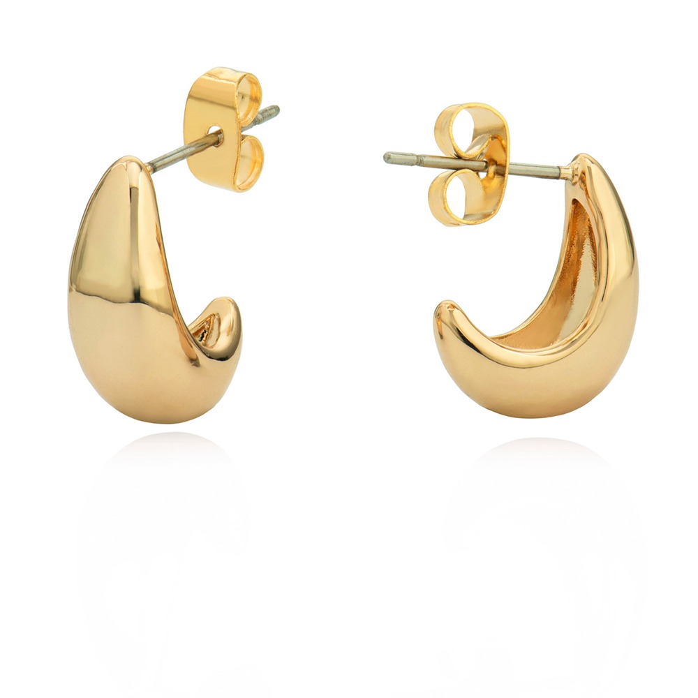 Tipperary Crystal Mini Pebble Hoop Earrings Gold
