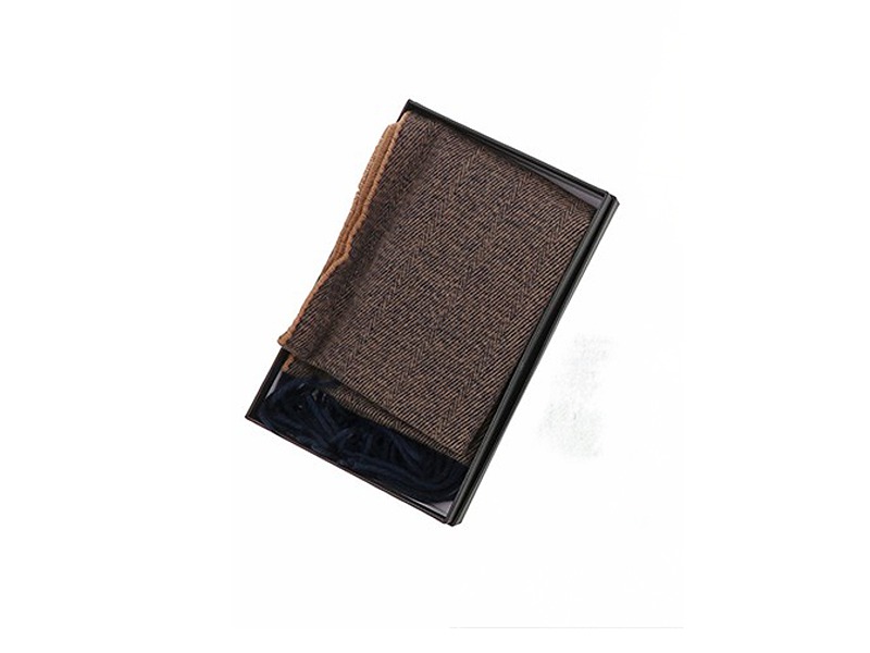 Eq For Men Herringbone Scarf Brown