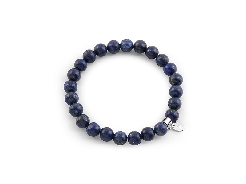 Unisex Beaded Bracelet With Lapis Lazuli Beads