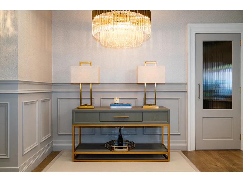 Katie Bleu Armani 1 Drawer Console Table