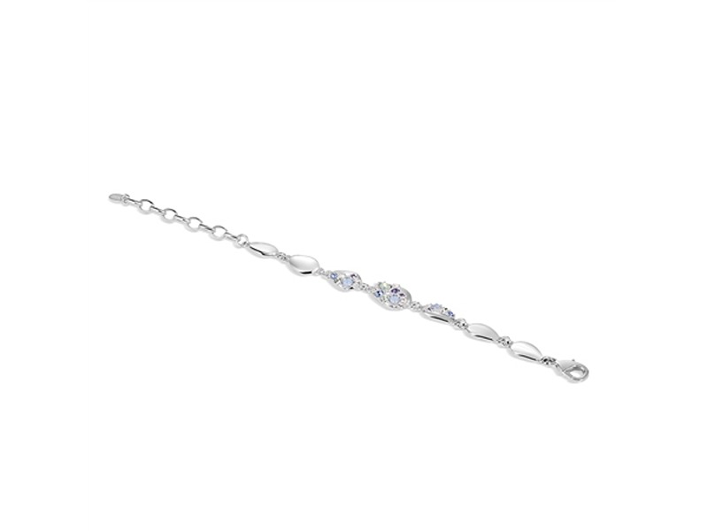 Newbridge Bracelet With Blue And Clear Stones