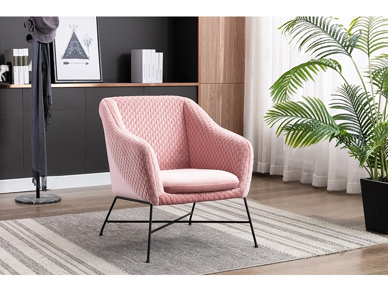 Cleo Accent Chair – Powder Pink