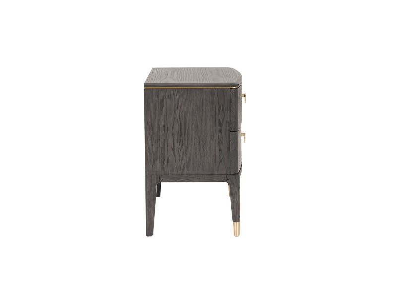 Diletta Bedside Table 2 Drawer - Ebony