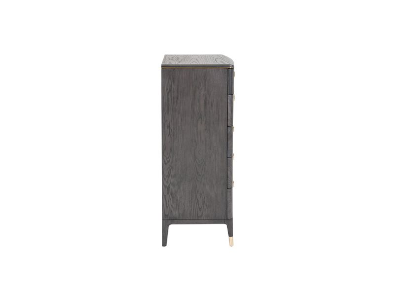 Diletta Tall Chest 5 Drawer - Ebony