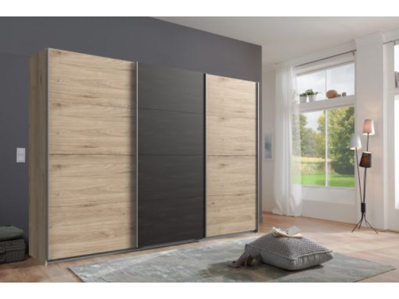 Ernie 2.7M Mirrored Slide Robe - White