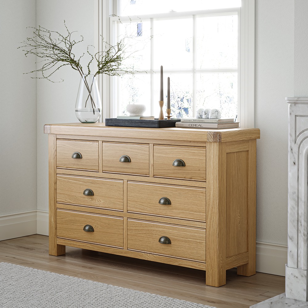 Normandy 2 over 3 Chest of Drawers oak