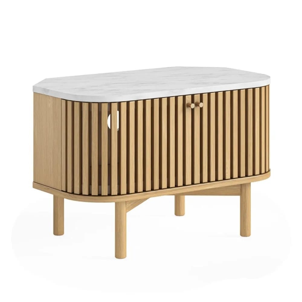 Soho Natural Marble Top Corner TV Unit