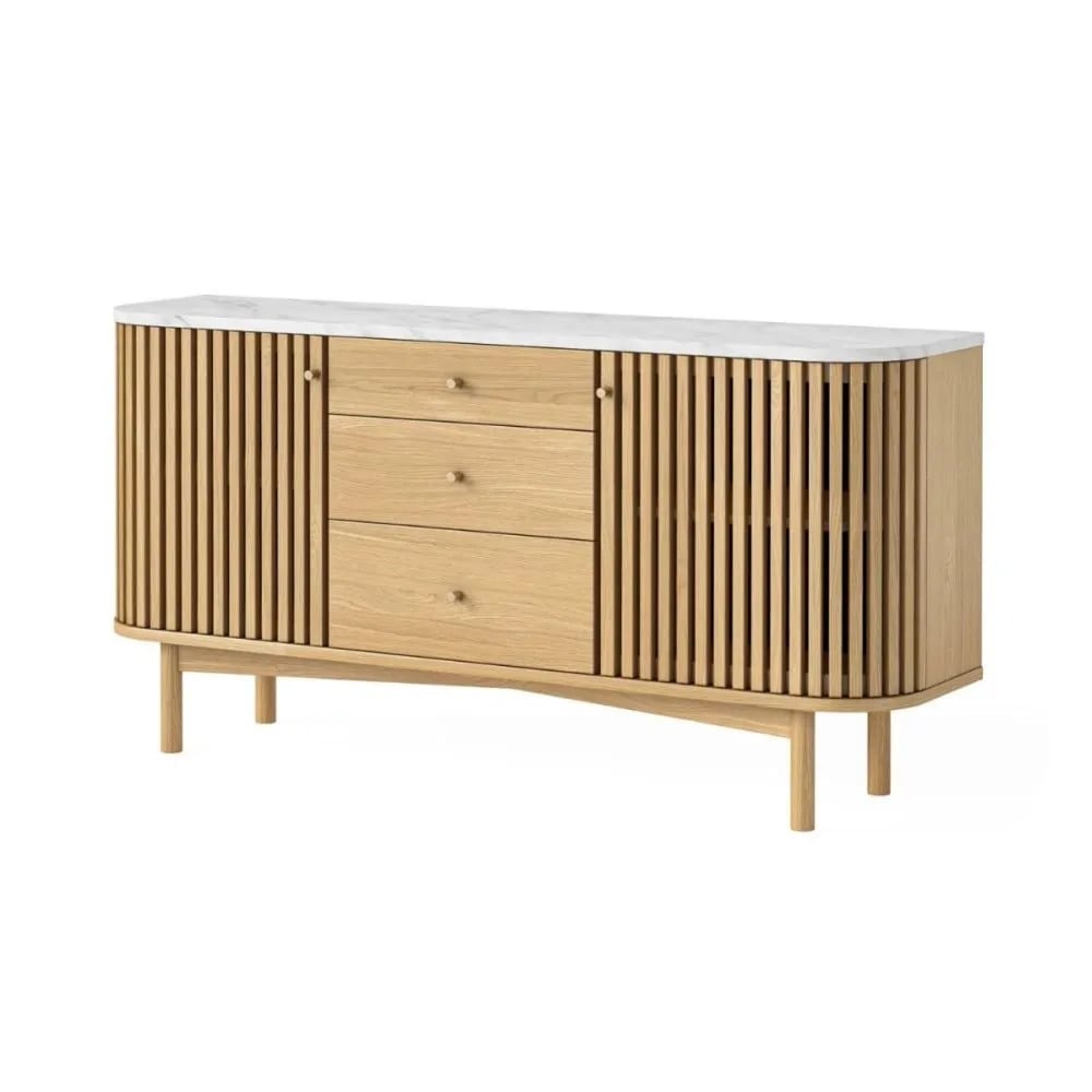 Soho Natural Marble Top Sideboard