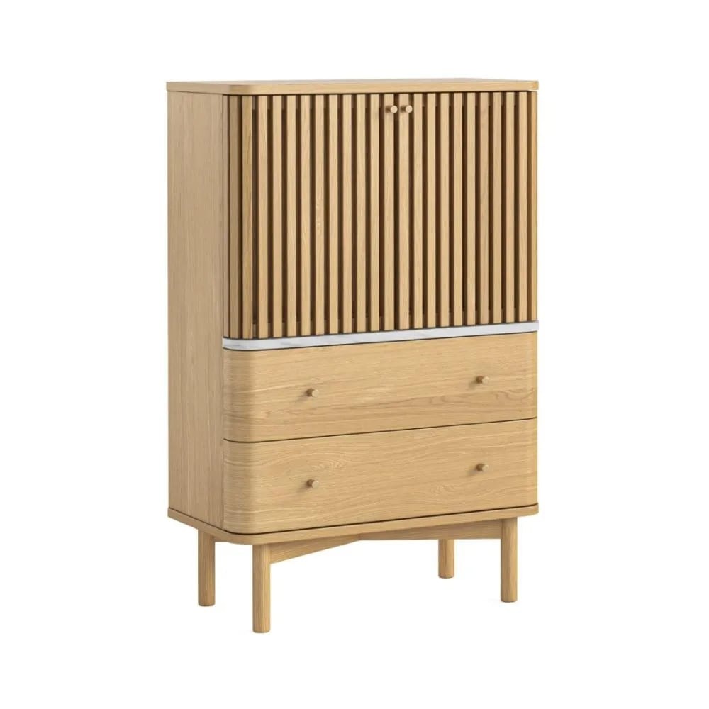 Soho Natural Marble Top Shoe Cabinet