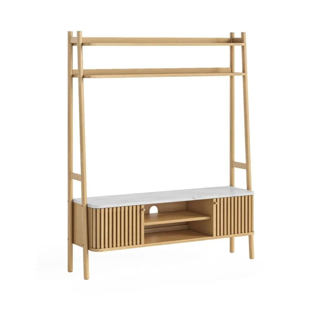 Soho Natural Marble Top Ladder TV Unit 1370