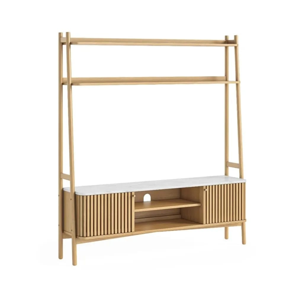 Soho Natural Marble Top Ladder TV Unit 1650