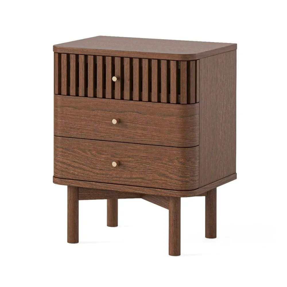 Soho Brown 3 Drawer Bedside
