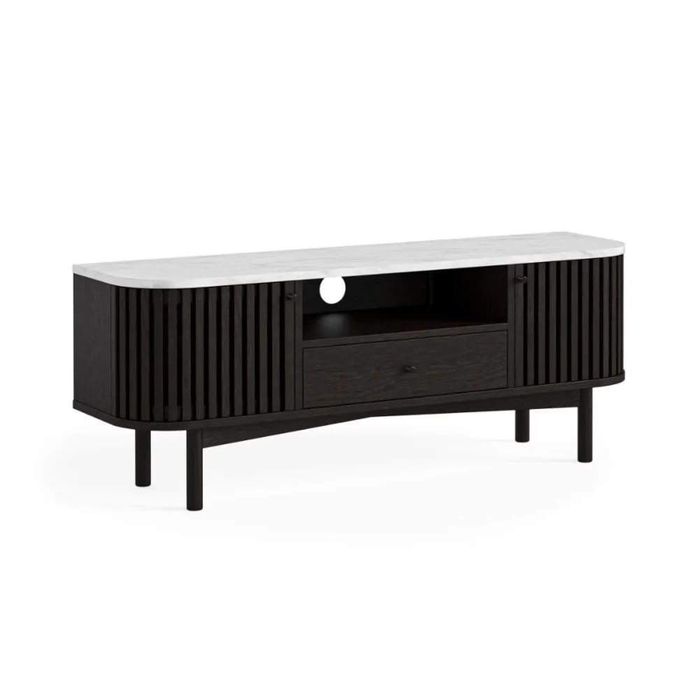 Soho Black Marble Top Small TV Unit