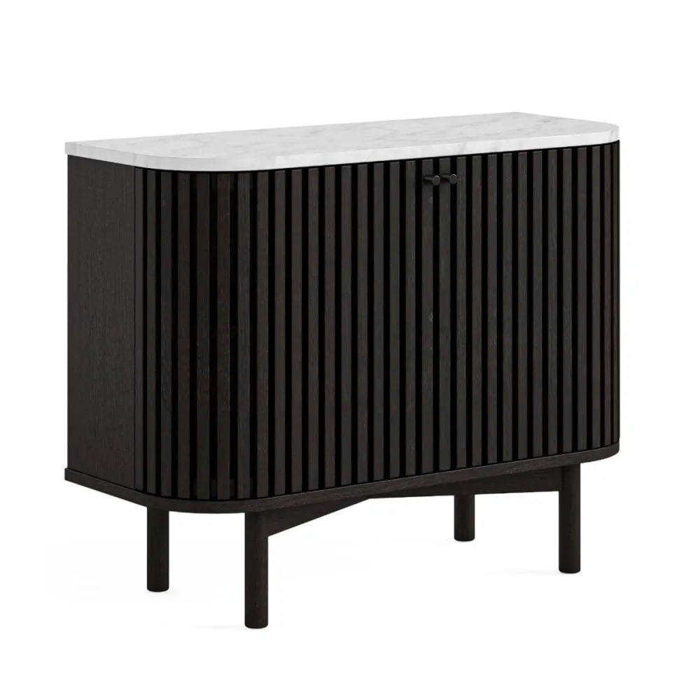 Soho Black Marble Top Small Sideboard