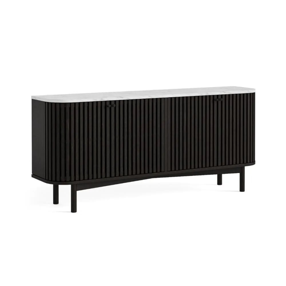 Soho Black Marble Top Large Sideboard