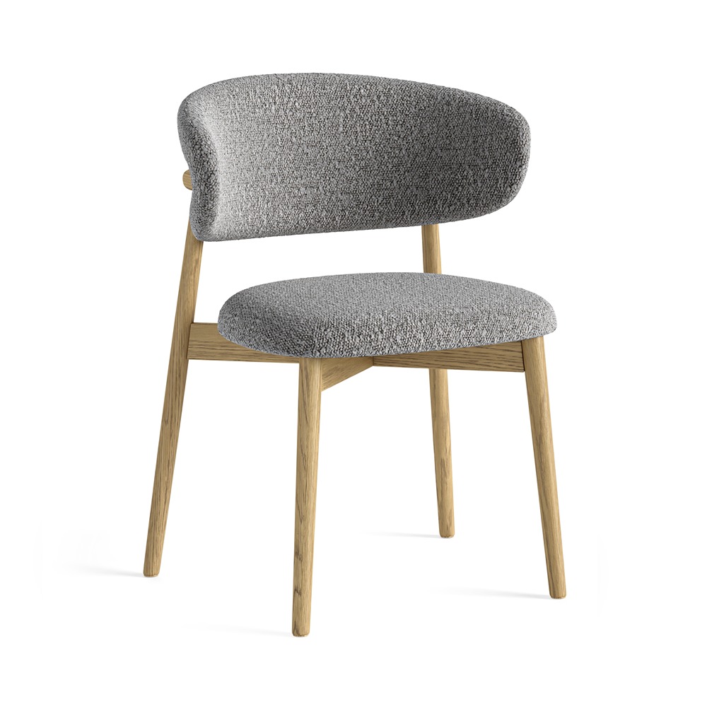 Phoenix Dining Chair Grey Boucle