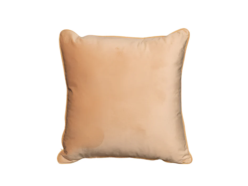Cushion Velvet Plain Golden Cream