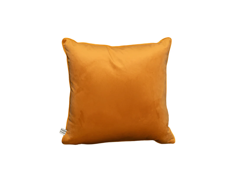 Cushion Velvet Plain Butterscotch