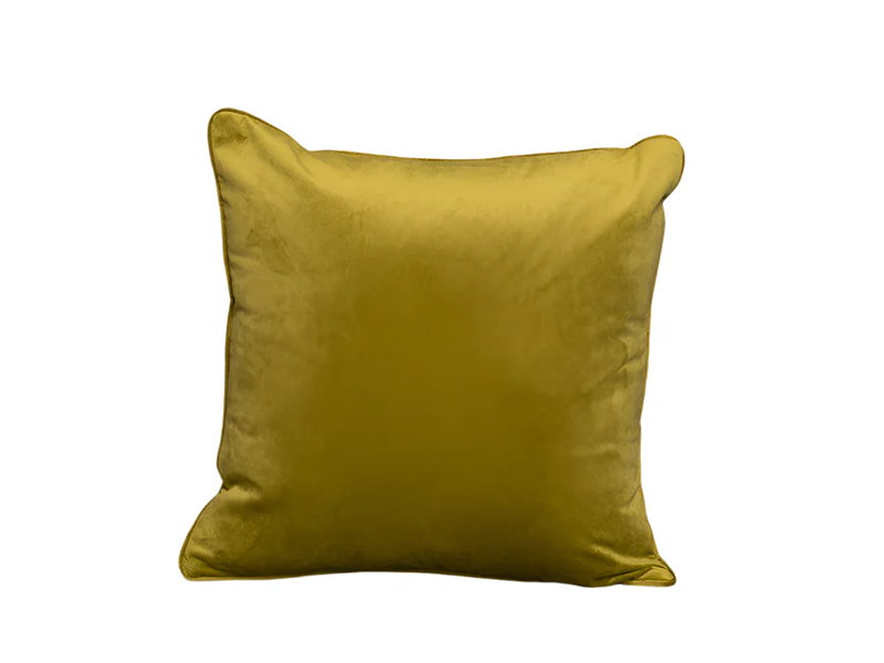 Cushion Velvet Plain Olive Green