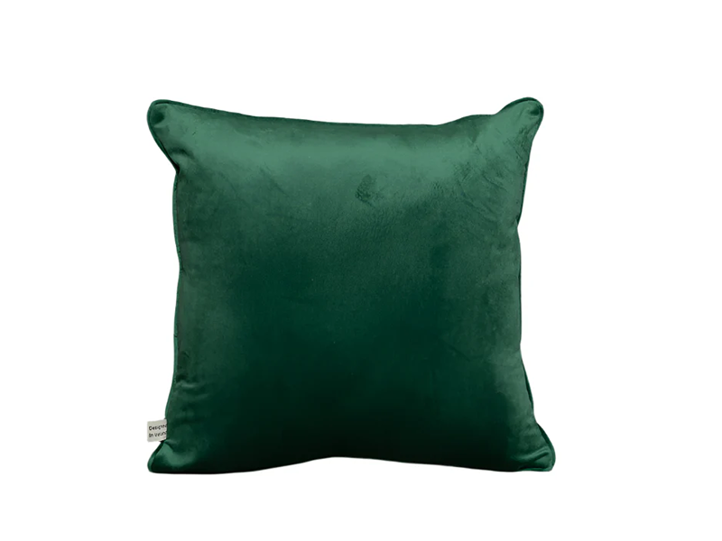 Cushion Velvet Plain Emerald Green