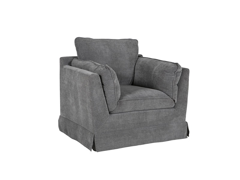 Ali Charcoal Fabric Corner Sofa (LHF)