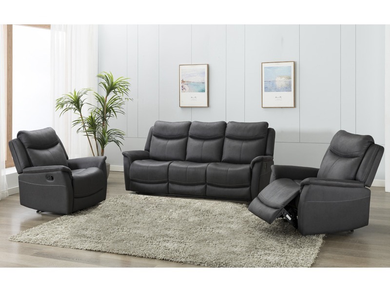 Arizona Armchair Electric Recliner - Slate
