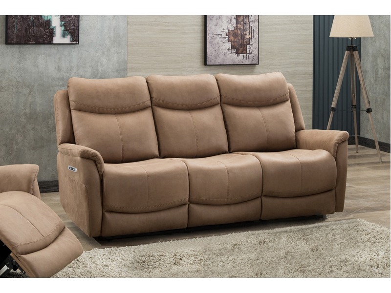 Arizona 3 Seater Electric Recliner – Caramel