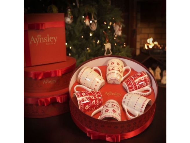 Aynsley christmas mugs clearance
