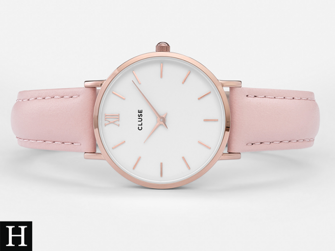 CLUSE - Minuit Rose Gold White/Pink Watch