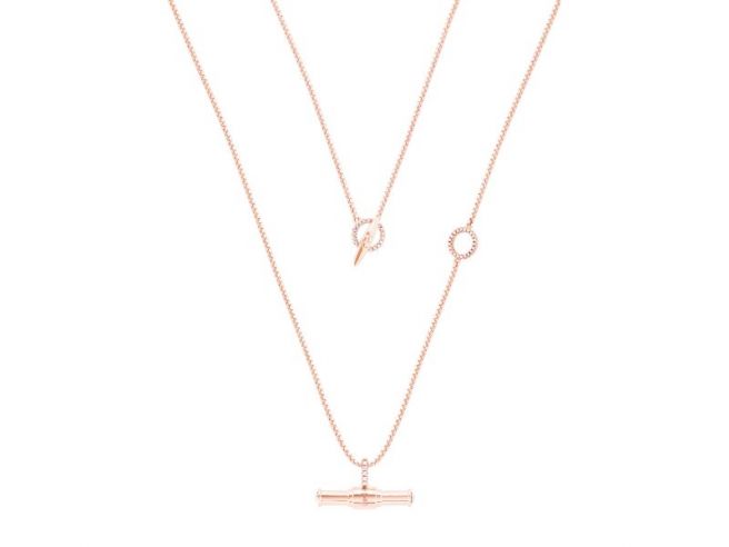 Rose gold toggle necklace on sale