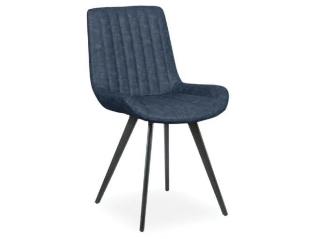 Navy faux deals leather dining chairs