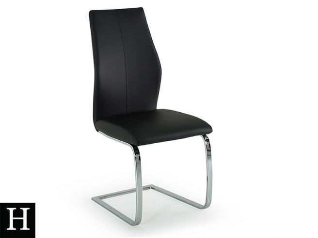 Modern dining chairs store with chrome legs