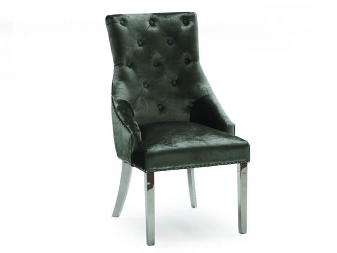 Leather knocker hotsell back dining chairs