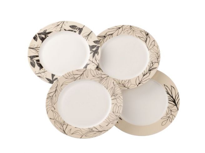 Minimal Flora Dinner Plate X 4