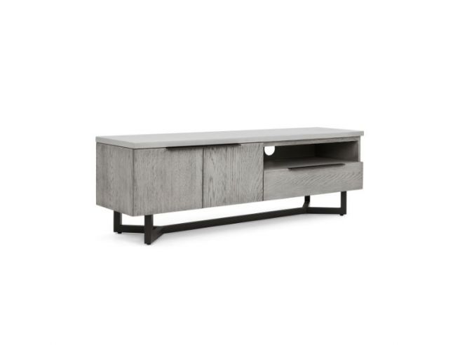 Black wide shop tv stand