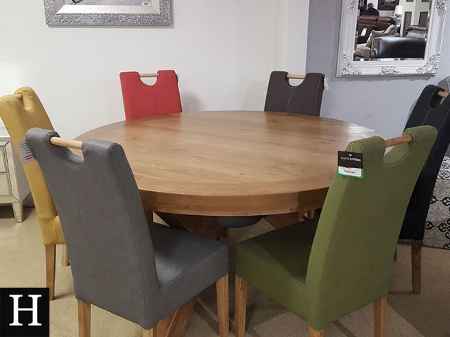 Geneva Round Table 1 6m 6 Kensington, Oak Round Table And 6 Chairs