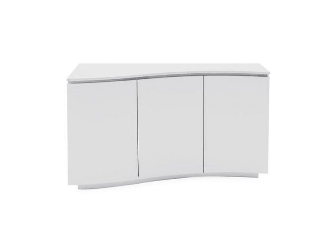 White gloss store led sideboard