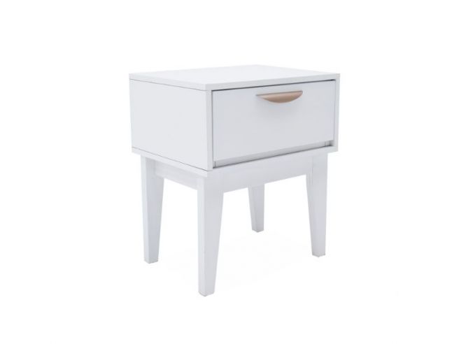 Bedside table white hot sale and black