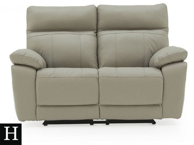 Light grey store leather recliner