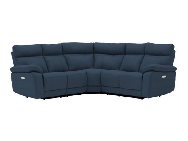 Positano Corner Group Electric Reclining Blue
