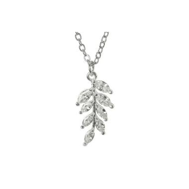 Indulgence Rhodium Crystal Lead Pendant Necklace