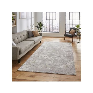 Apollo  Grey and Gold Abstract Rug